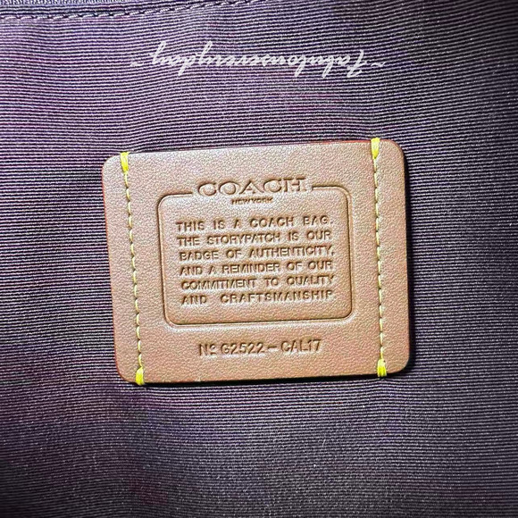 COACH Hadley Turnlock Tote Bag In Leather/Gold/Dark Wine CAL17 NWT - Picture 11 of 11